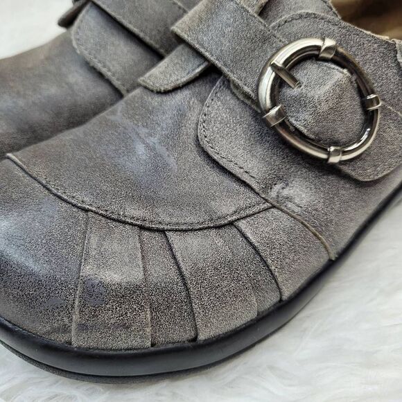 Alegria Khloe KHL-643 Gray Distressed Buckle Oxfords Women's US 9 EU 39 - Picture 11 of 12